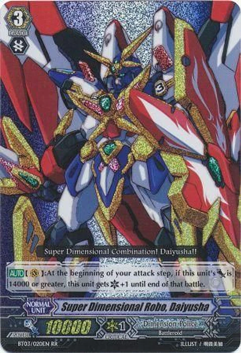 Super Dimensional Robo, Daiyusha - BT03/020EN - Double Rare (RR)