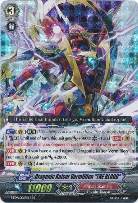 Dragonic Kaiser Vermillion "THE BLOOD" - BT09/008EN - Triple Rare (RRR)
