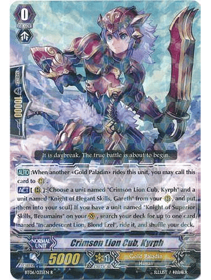 Crimson Lion Cub, Kyrph - BT06/035EN - Rare (R)