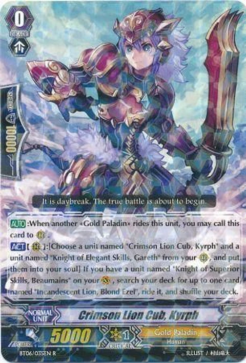 Crimson Lion Cub, Kyrph - BT06/035EN - Rare (R)