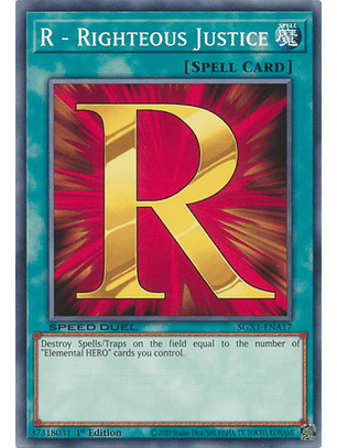 R - Righteous Justice - SGX1-ENA17 - Common 