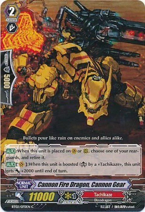 Cannon Fire Dragon, Cannon Gear - BT02/070EN - Common (C)