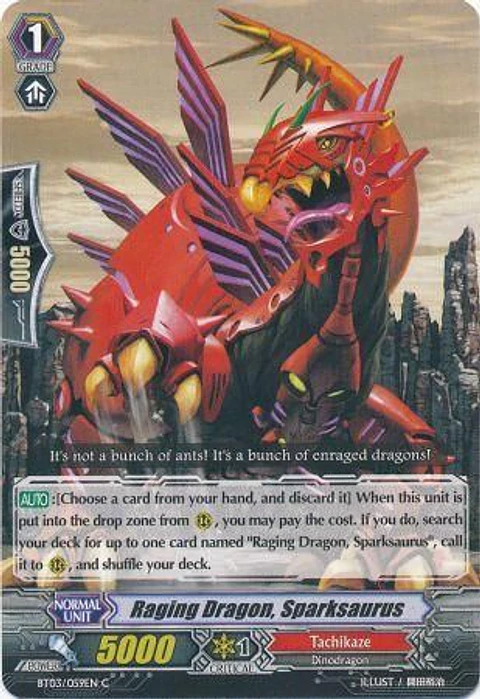 Raging Dragon, Sparksaurus - BT03/059EN - Common (C)
