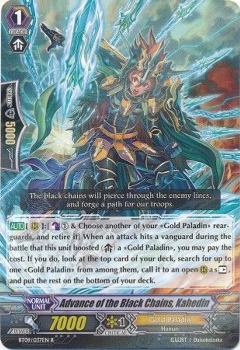 Advance of the Black Chains, Kahedin - BT09/037EN - Rare (R)