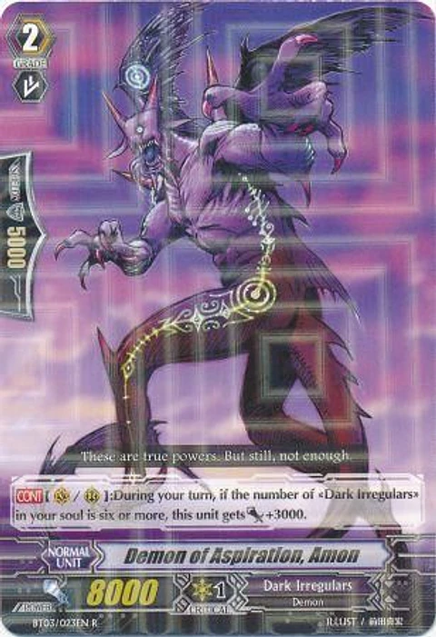 Demon of Aspiration, Amon - BT03/023EN - Rare (R)