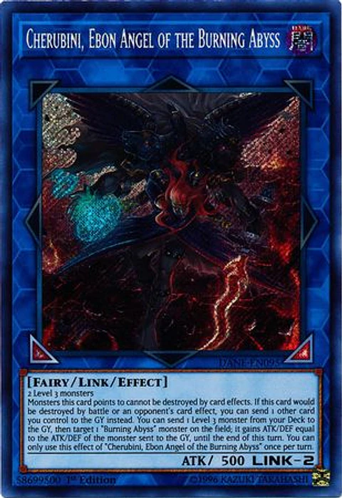 Cherubini, Ebon Angel of the Burning Abyss - DANE-EN095 - Secret Rare