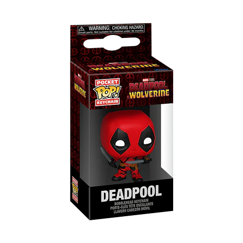 Funko Pop Keychain: Deadpool y Wolverine - Deadpool Con Espadas Llavero