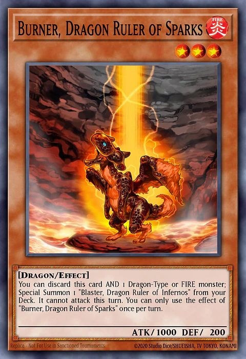 Burner, Dragon Ruler of Sparks - RA03-EN256