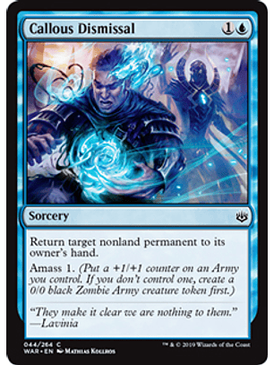Callous Dismissal - WAR - C 