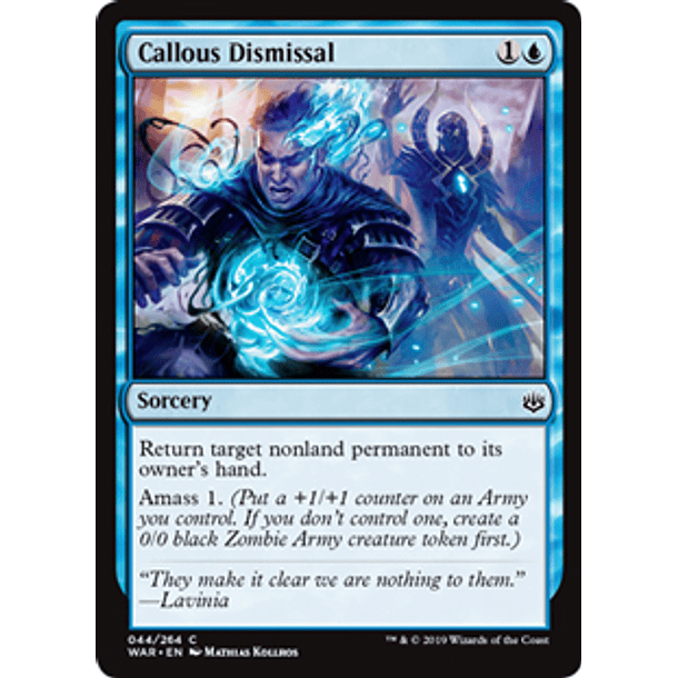 Callous Dismissal - WAR - C 