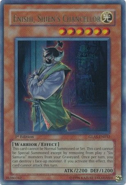 Enishi, Shien's Chancellor - GLAS-EN032 - Ultra Rare 1st Edition