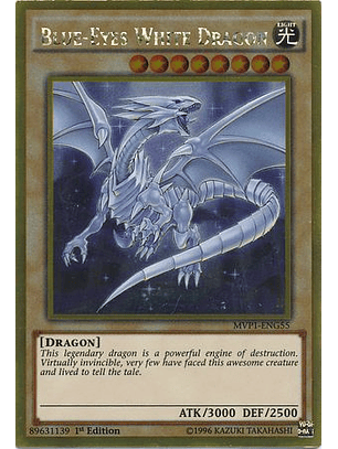 Blue-Eyes White Dragon - MVP1-ENG55 - Gold Rare 