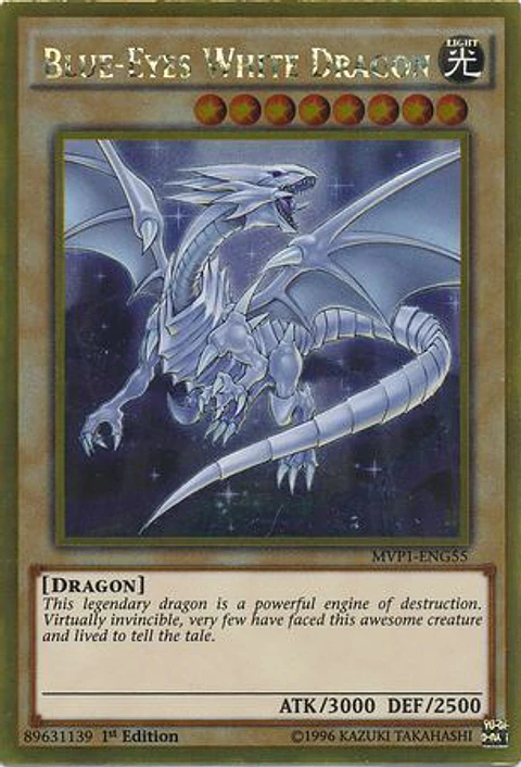 Blue-Eyes White Dragon - MVP1-ENG55 - Gold Rare 