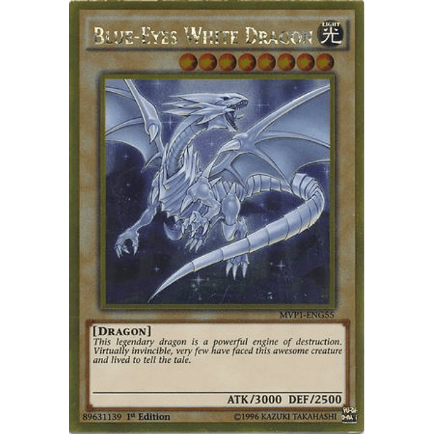 Blue-Eyes White Dragon - MVP1-ENG55 - Gold Rare 