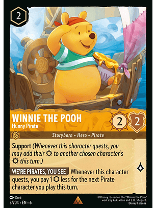 Winnie the Pooh - Hunny Pirate 3/204 - Rare *6