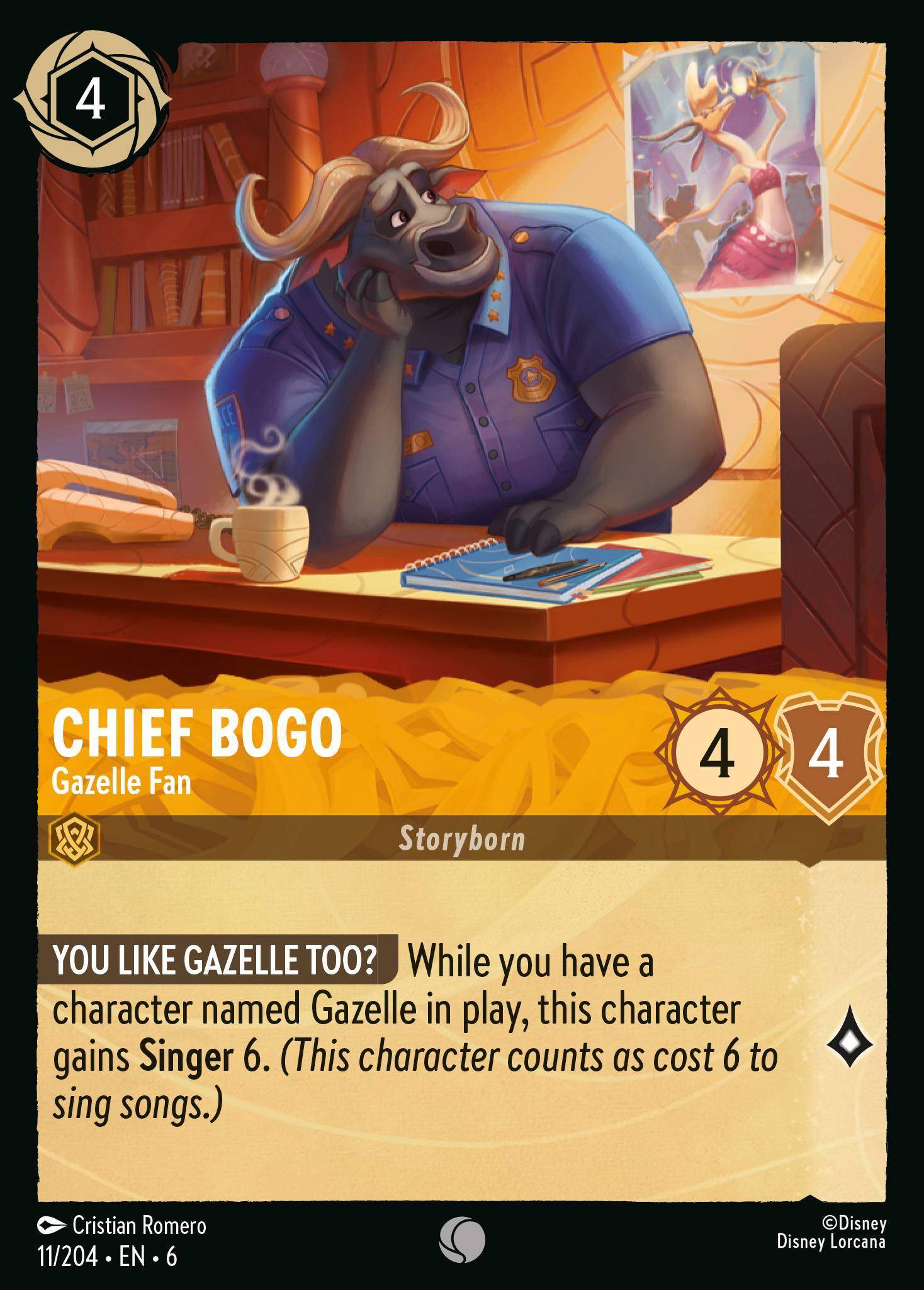 Chief Bogo - Gazelle-Fan - 11/204 - Common *6 1