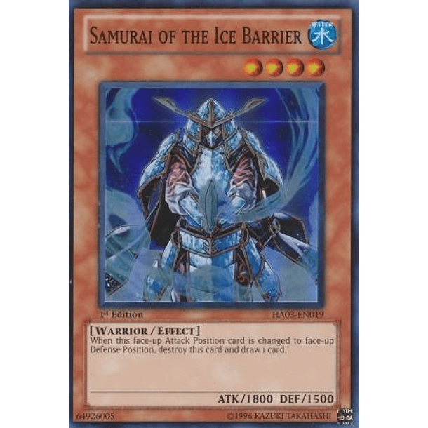 Samurai of the Ice Barrier - HA03-EN019 - Super Rare 