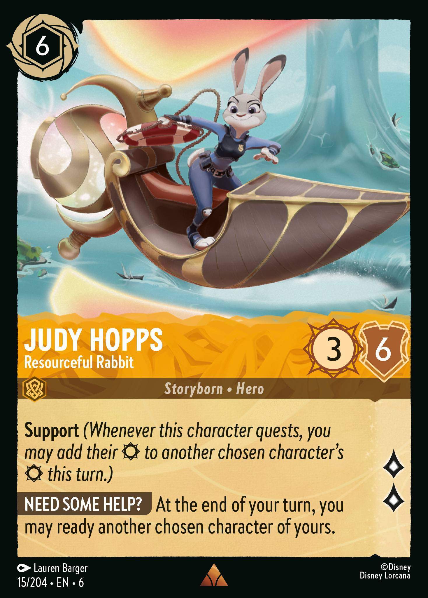 Judy Hopps - Resourceful Rabbit - 15/204 - Rare *6 1