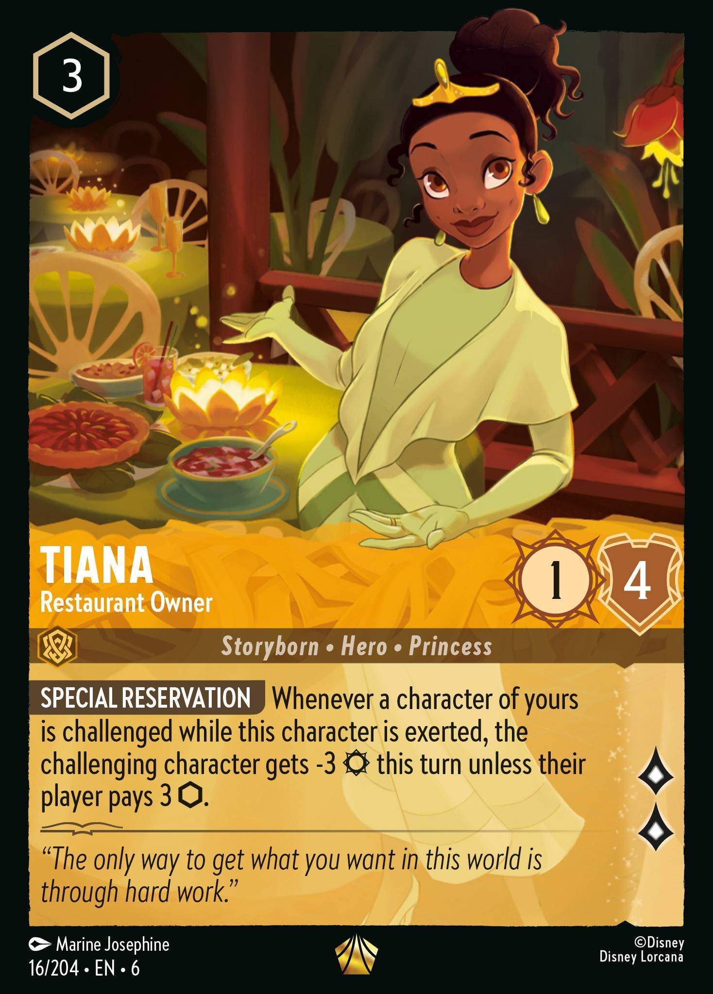 Tiana - Restaurant Owner - 16/204 - Legendary *6 1