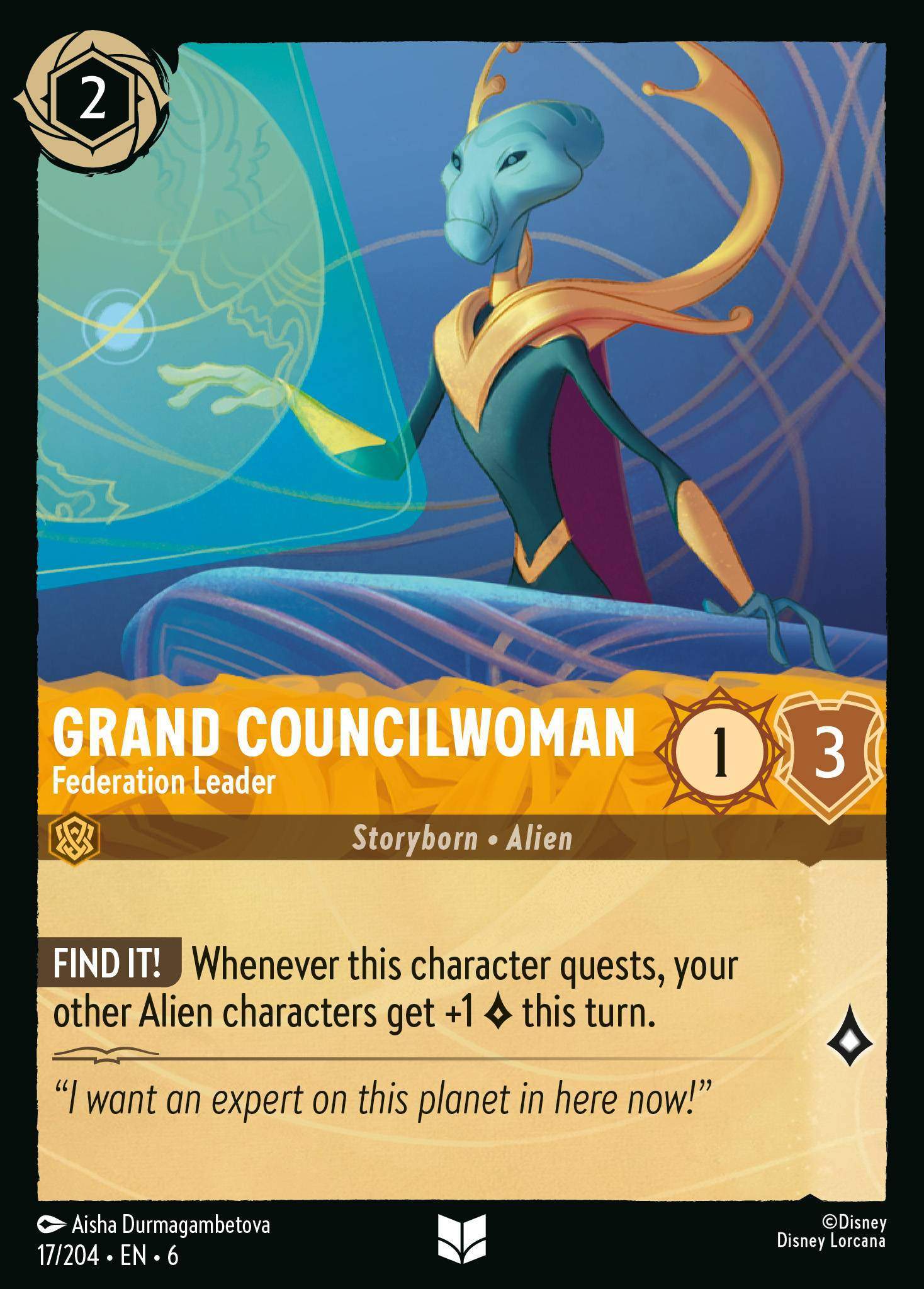 Grand Councilwoman - Federation Leader - 17/204 - Uncommon *6 1