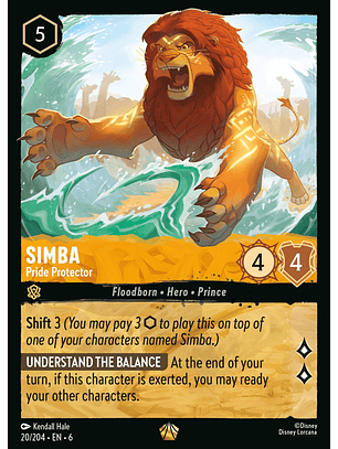 Simba - Pride Protector - 20/204 - Legendary *6