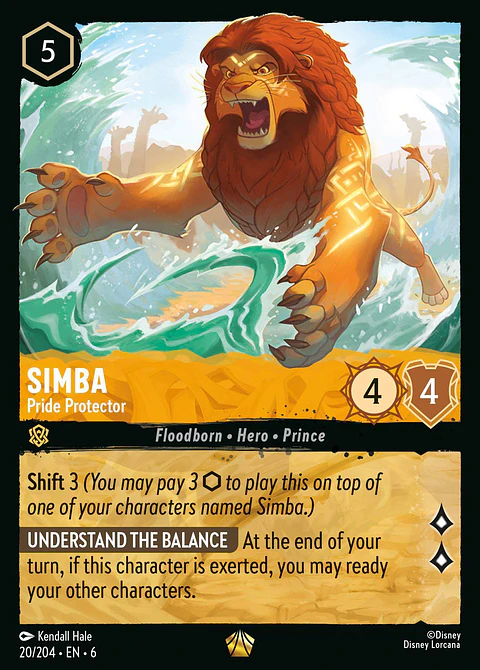 Simba - Pride Protector - 20/204 - Legendary *6