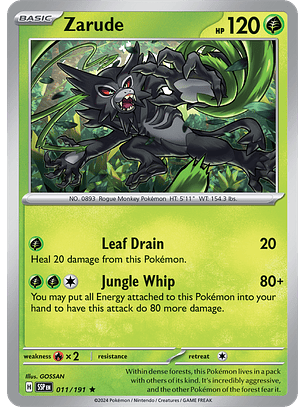 Zarude - 011/191 - Holo Rare - SSP