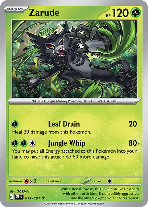 Zarude - 011/191 - Holo Rare - SSP