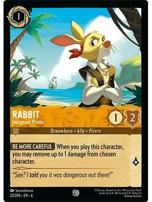 Rabbit - Indignant Pirate - 22/204 - Common *6 