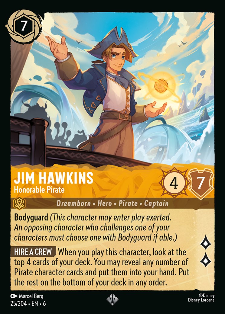 Jim Hawkins - Honorable Pirate - 25/204 - Super Rare *6 1