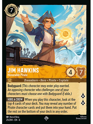 Jim Hawkins - Honorable Pirate - 25/204 - Super Rare *6