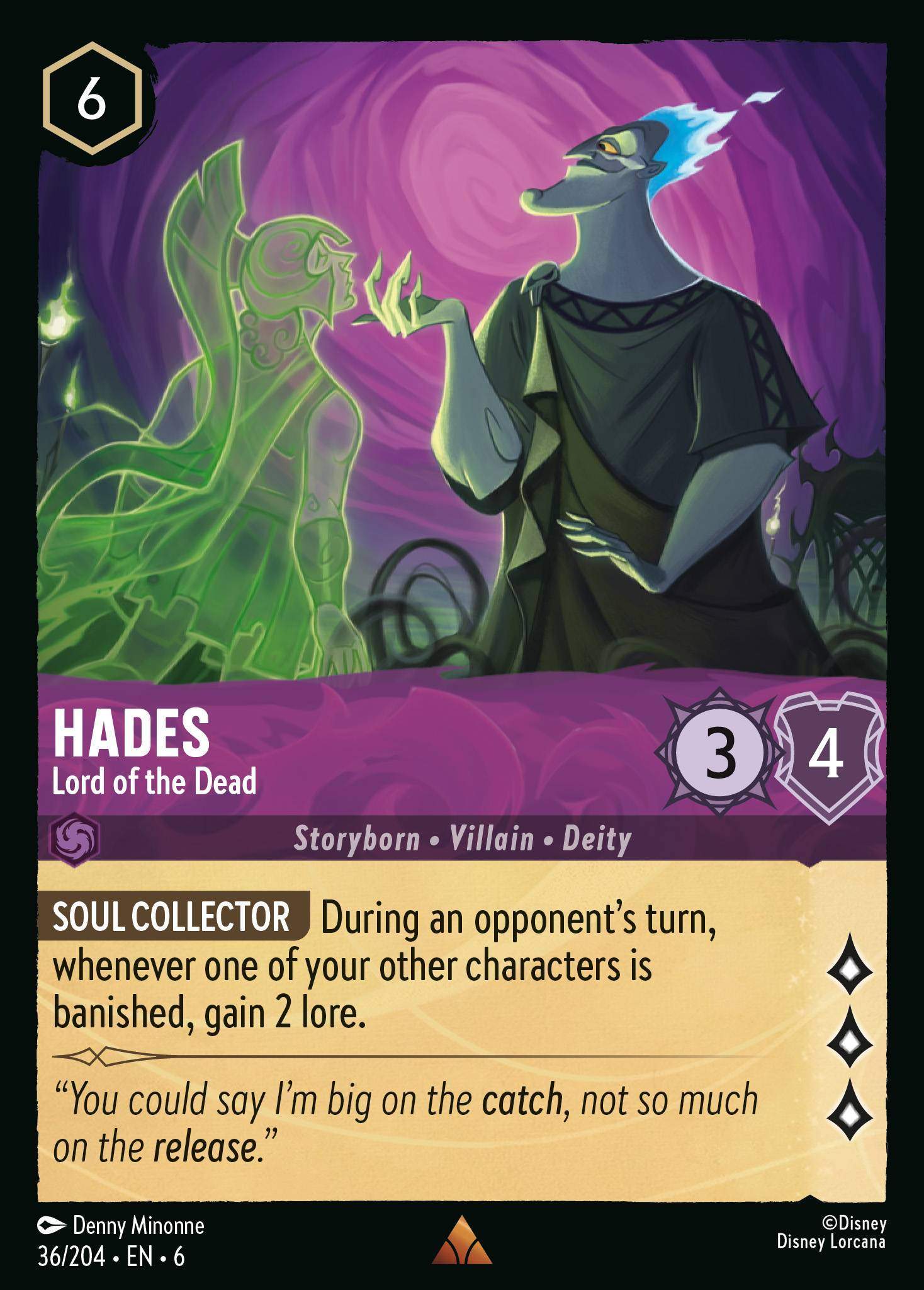 Hades - Lord of the Dead - 36/204 - Rare *6 1