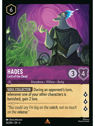 Hades - Lord of the Dead - 36/204 - Rare *6
