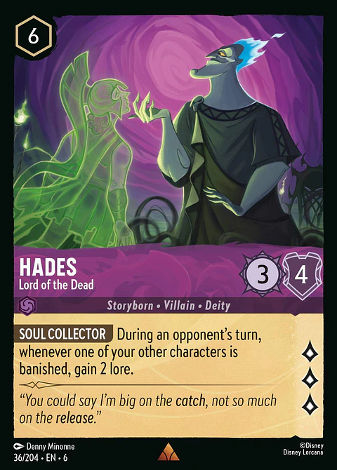 Hades - Lord of the Dead - 36/204 - Rare *6