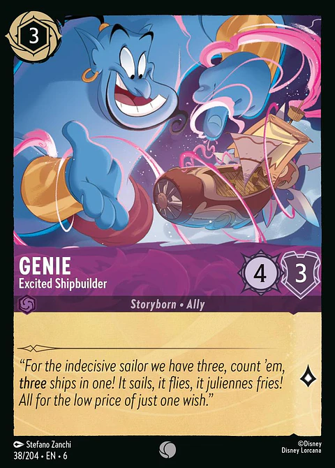 Genie - Excited Shipbuilder - 38/204 - Rare *6