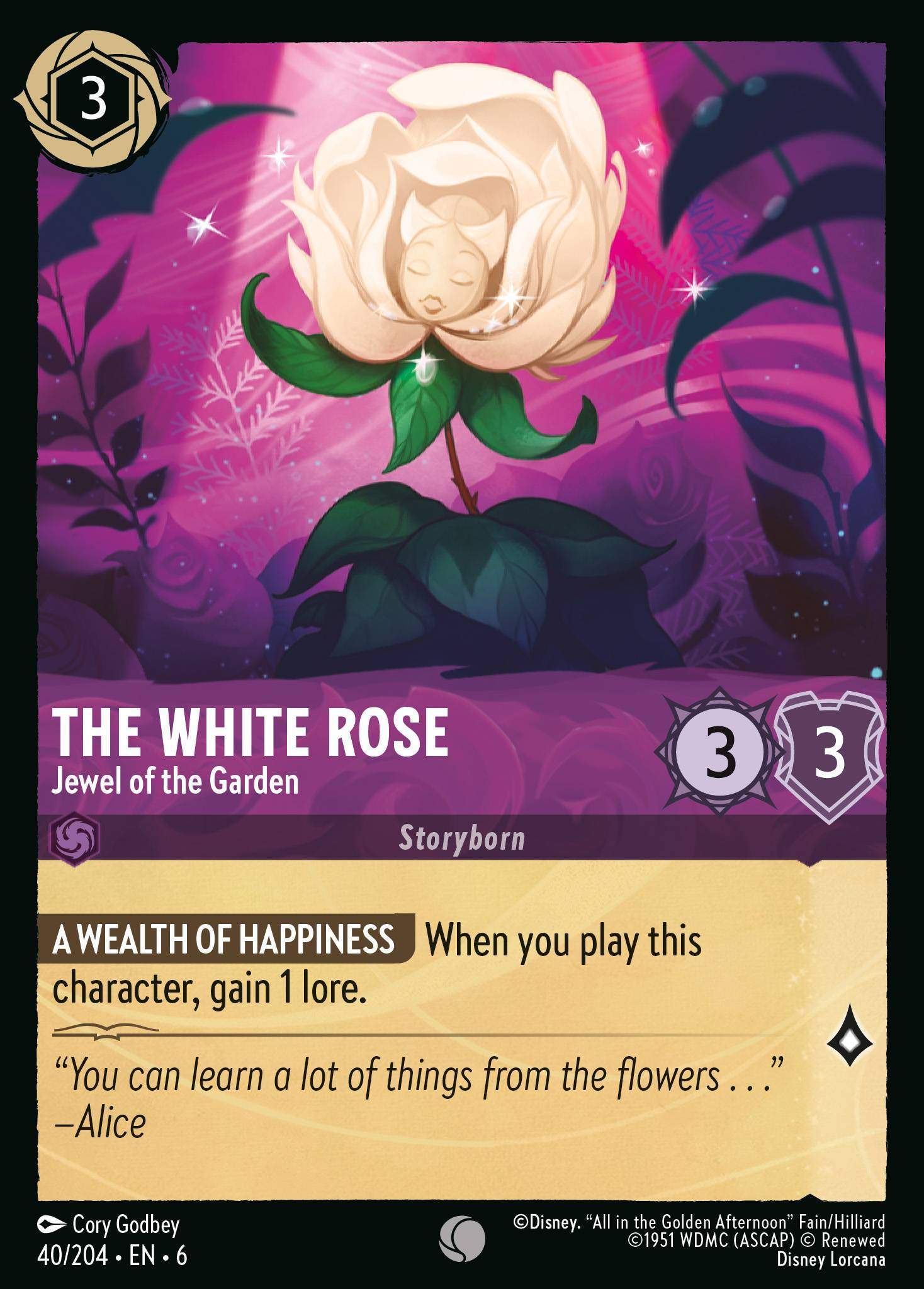 White Rose - Jewel of the Garden - 40/204 - Common *6 1