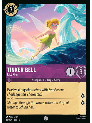 Tinker Bell - Fast Flier - 43/204 - Common *6