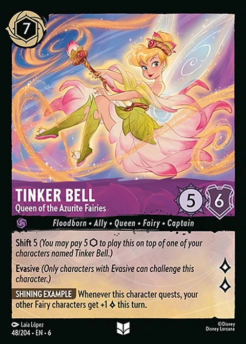 Tinker Bell - Queen of the Azurite Fairies - 48/204 - Uncommon *6