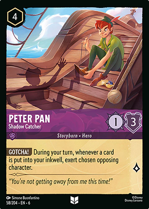 Peter Pan - Shadow Catcher - 58/204 - Uncommon *6