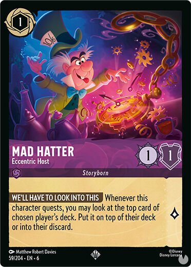 Mad Hatter - Eccentric Host - 59/204 - Super Rare *6 1