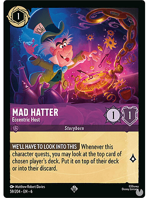 Mad Hatter - Eccentric Host - 59/204 - Super Rare *6