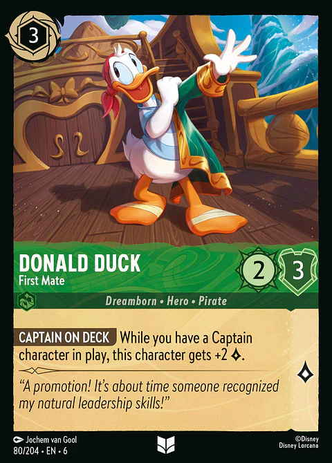 Donald Duck - First Mate - 80/204 - Uncommon *6