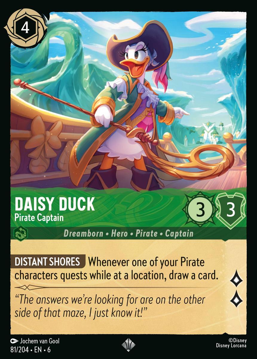 Daisy Duck - Pirate Captain - 81/204 - Super Rare *6 1