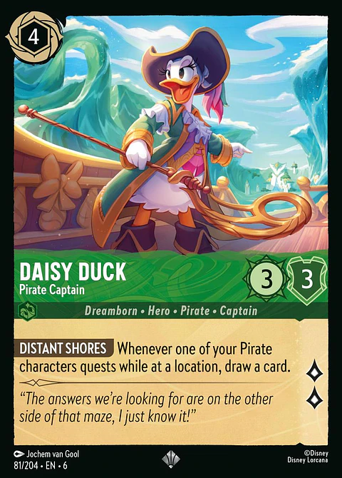 Daisy Duck - Pirate Captain - 81/204 - Super Rare *6