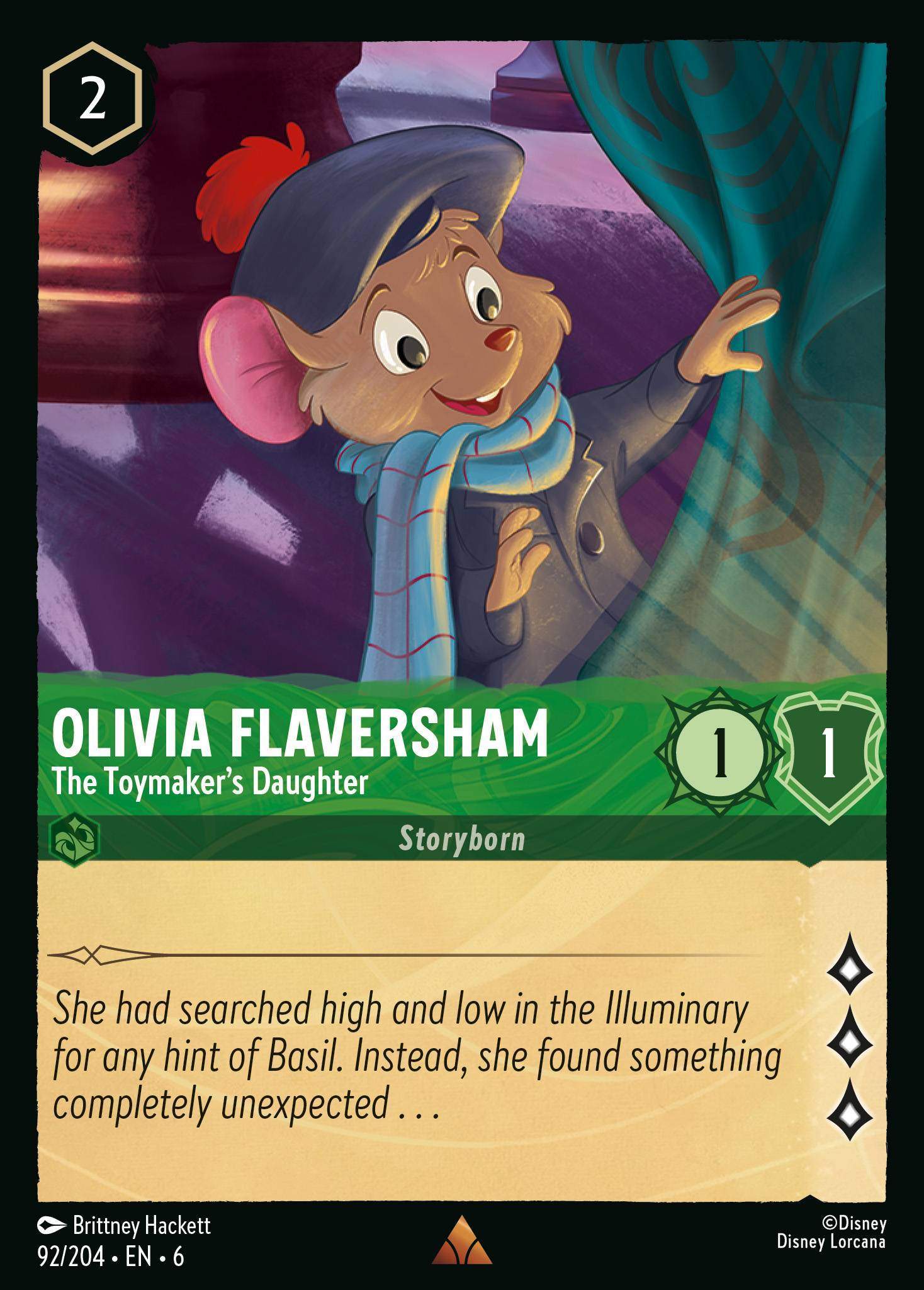 Olivia Flaversham - The Toymaker's Daughter - 92/204 - Rare *6 1