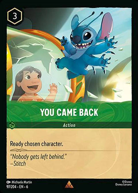 You Came Back - 97/204 - Rare *6