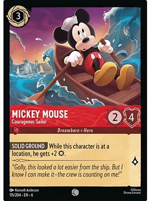 Mickey Mouse - Courageous Sailor - 115/204 - Common 
