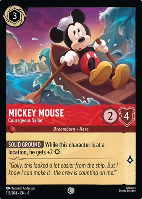 Mickey Mouse - Courageous Sailor - 115/204 - Common 