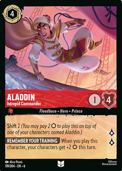 Aladdin - Intrepid Commander - 119/204 - Uncommon *6