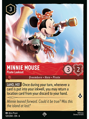 Minnie Mouse - Pirate Lookout - 120/204 - Super Rare *6